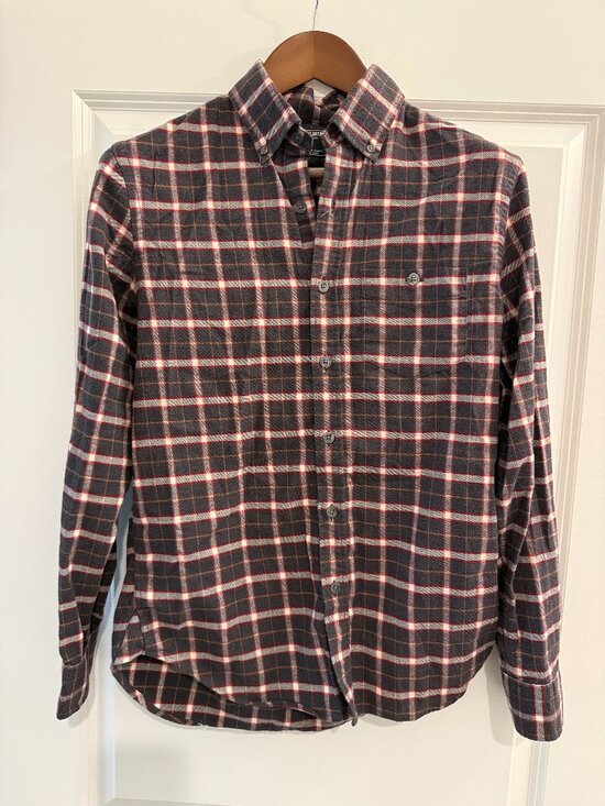 Todd Snyder Other - Todd Snyder One Pocket Flannel Shirt Red Black Plaid Buttoned Collar Small